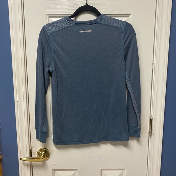 CHAMPION Womens Shirt Size L(12-14) Long Sleeve Striped Print Gray Active Top. - Picture 2 of 9